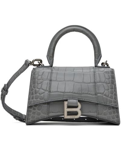 Balenciaga Xs Hourglass Bag - Grey