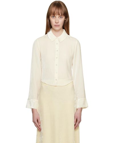 Reformation Off-white Cam Shirt - Natural