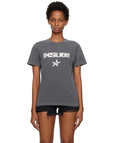 Ksubi グレー Sott Star Klassic Tシャツ - ブラック