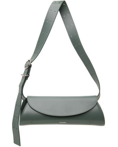 Jil Sander Petit sac cannolo vert - Multicolore