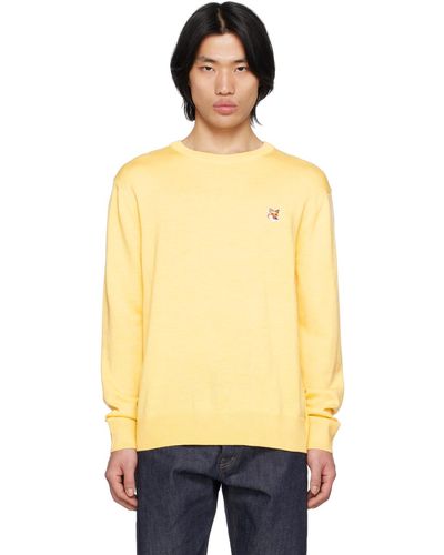 Maison Kitsuné Yellow Fox Head Sweater - Multicolor