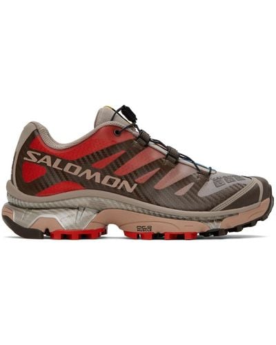 Salomon Red & Beige Xt-4 Og Sneakers - Black