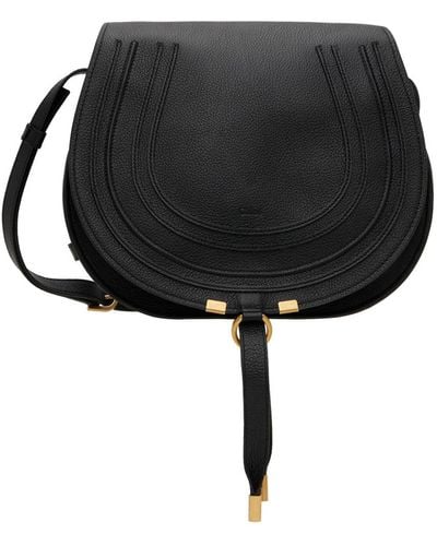 Chloé Black Medium Marcie Saddle Bag