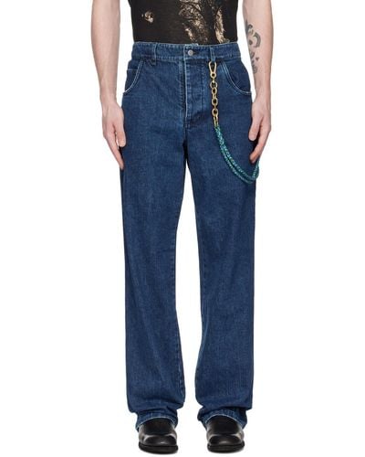Song For The Mute Long Work Jeans - Blue
