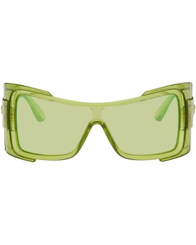 Versace Maxi Medusa biggie Shield Sunglasses - Green