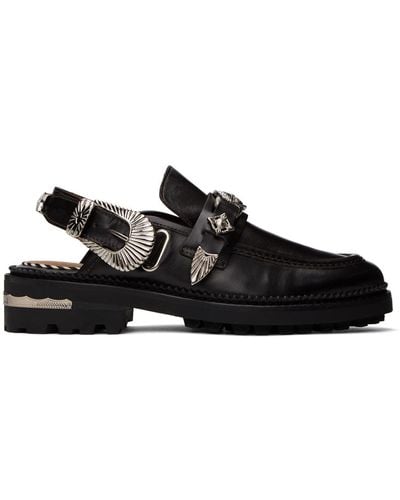 Toga Ssense Exclusive Leather Loafers - Black