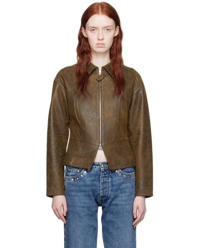 Paloma Wool Fabia Leather Jacket - Multicolor