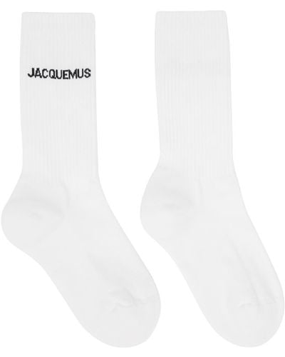 Jacquemus Chaussettes 'les chaussettes à l'envers' blanches - le papier