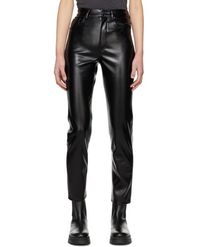 Anine Bing Sonya Faux-leather Trousers - Black