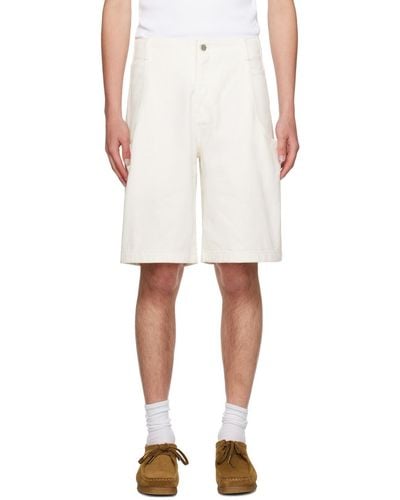 Amomento Cut-Out Denim Shorts - White