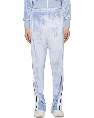 Palm Angels Chenille Lounge Trousers - Blue