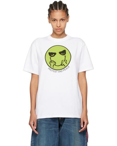 Undercover ホワイト グラフィックtシャツ - グリーン