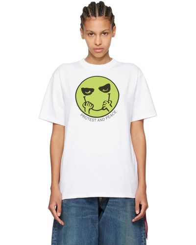 Undercover T-shirt graphique blanc - Vert