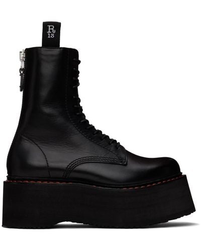 R13 Double Stack Boots - Black