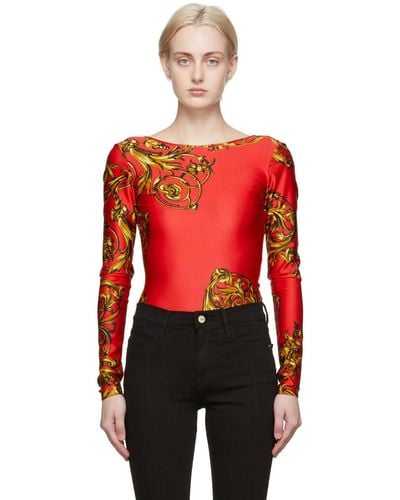 Versace Regalia Baroque Bodysuit - Red