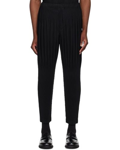 Homme Plissé Issey Miyake Homme Plissé Issey Miyake Monthly Colour April Trousers - Black