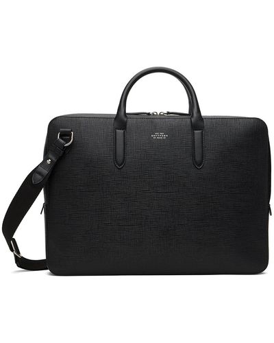 Smythson Panama Briefcase - Black