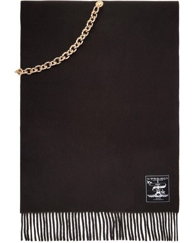 Y. Project Brown Chain Scarf - Black