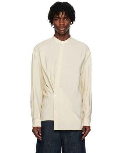 Lemaire Off-white Twisted Shirt - Black