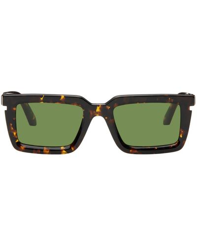 Off-White c/o Virgil Abloh Brown Tucson Sunglasses - Green