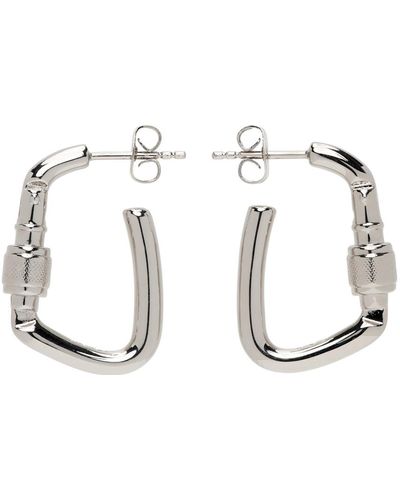 A.P.C. . Silver Lock Earrings - Black