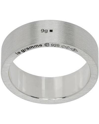 Le Gramme 'la 9g' Ribbon Ring - Gray