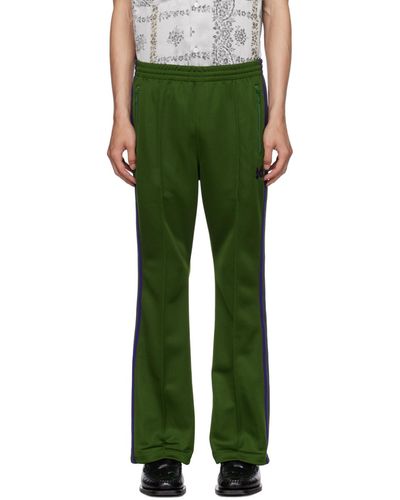 Needles Pantalon de survêtement vert à cordon coulissant