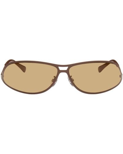 Stella McCartney Brown Oval Sunglasses - Black