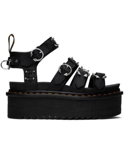 Dr. Martens Blaire Piercing Leather Platform Sandals - Black