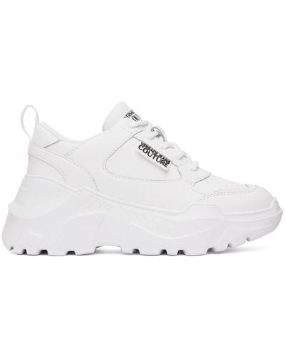 Versace Jeans Couture White Speedtrack Trainers - Black