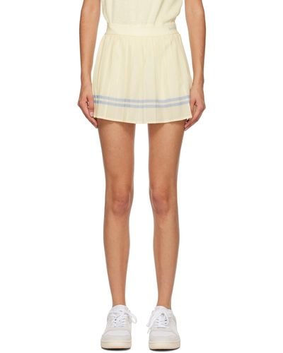 Sporty & Rich Off-white Pleated Miniskirt - Multicolor