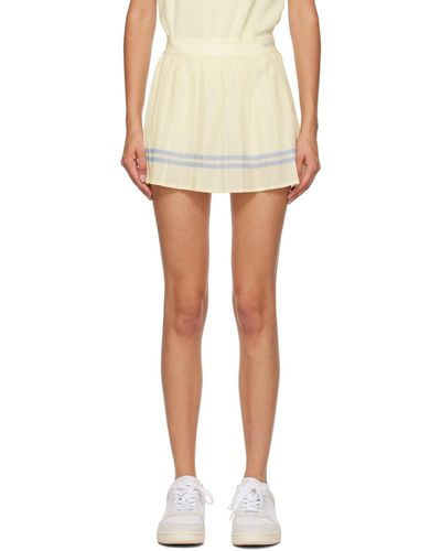 Sporty & Rich Sportyrich mini-jupe blanc cassé à plis - Multicolore
