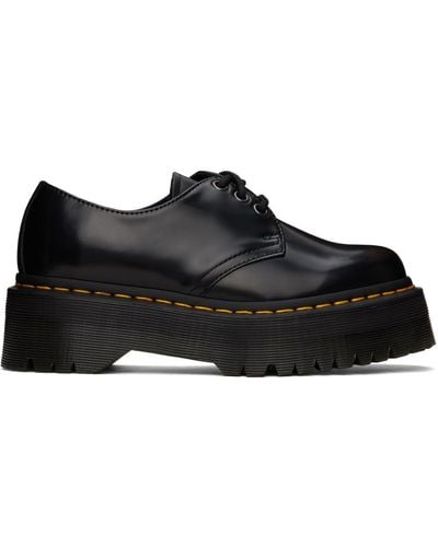 Dr. Martens レザー 8053 カジュアル プラットフォーム オックスフォード - ブラック