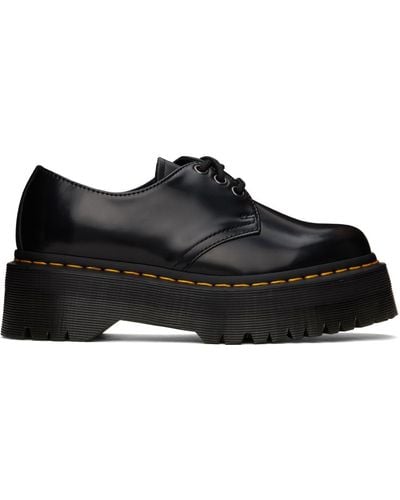 Dr. Martens Chaussures oxford 8053 noires en cuir à plateforme