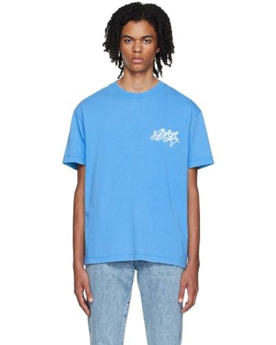 Eytys Ssense Exclusive Distressed T-shirt - Blue