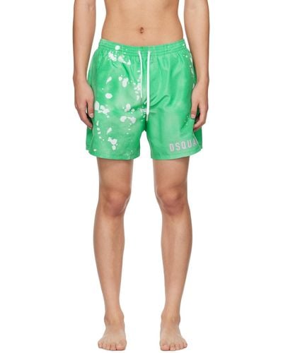 DSquared² Green Bleached Swim Shorts
