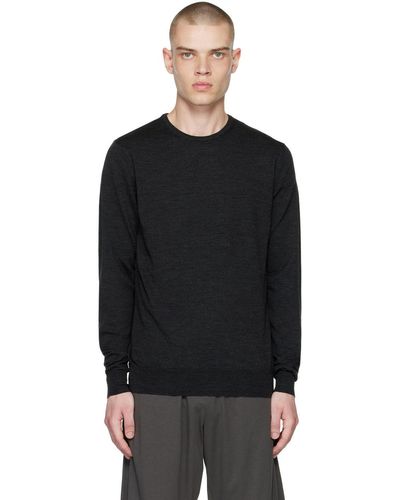 Sunspel Merino Wool Jumper - Black