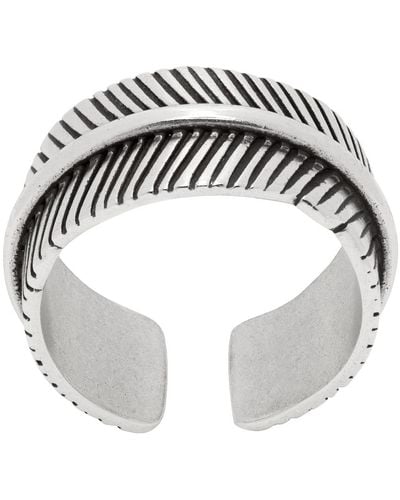 Isabel Marant Silver Engraved Ring - Metallic