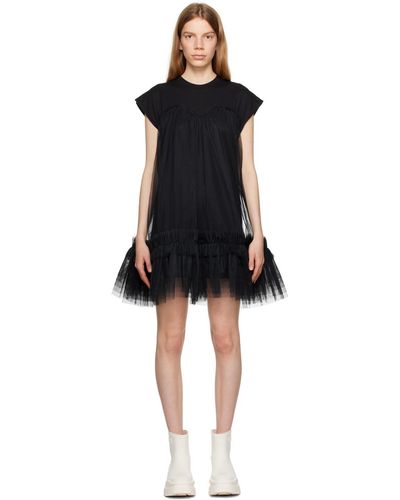 MSGM Black Layered Minidress