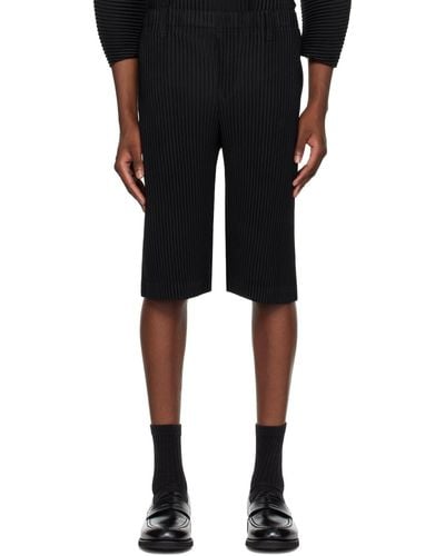 Homme Plissé Issey Miyake Tailored Pleats Shorts - Black