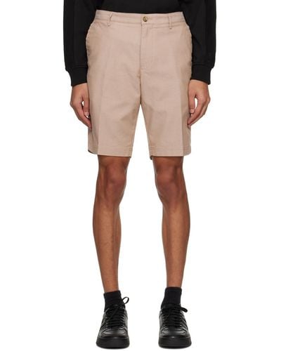 BOSS Beige Slim-fit Shorts - Multicolour