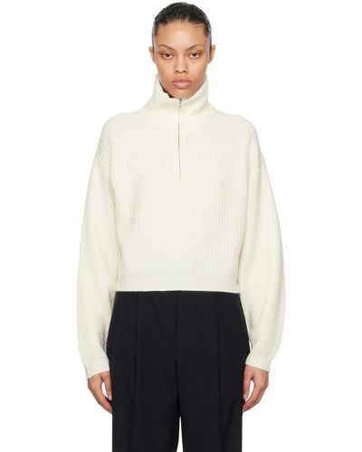arch4 Millie Cashmere Sweater - White