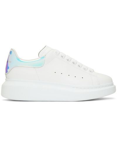 Alexander McQueen White Holographic Oversized Trainers