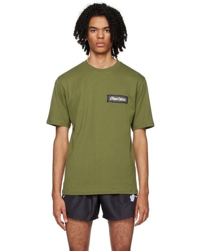 Moschino Logo-patch Crew-neck T-shirt - Green