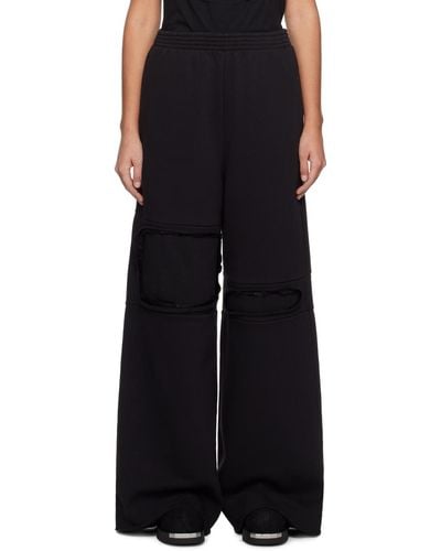MM6 by Maison Martin Margiela Black Distressed Lounge Trousers