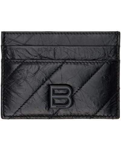 Balenciaga Crush Card Holder - Black