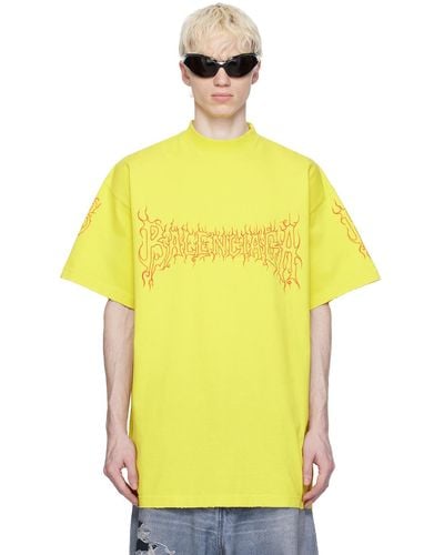 Balenciaga T-shirt jaune à logos darkwave