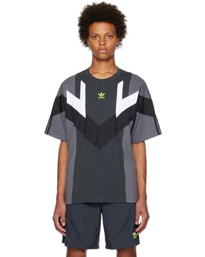 adidas Originals T-shirt rekive noir et gris - Multicolore