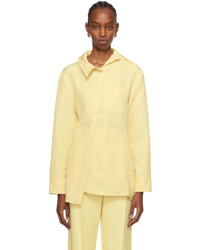 Jacquemus Chemise 'la chemise pablo' jaune - les sculptures - Orange