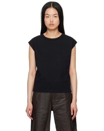 Lemaire Cap Sleeve T-shirt - Black
